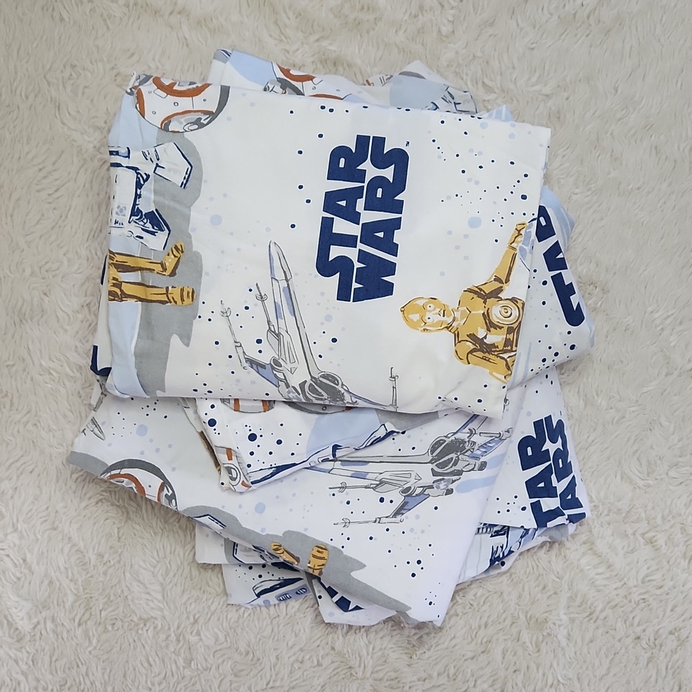 Pottery Barn Kids Star Wars Droid Full Size Sheet Set